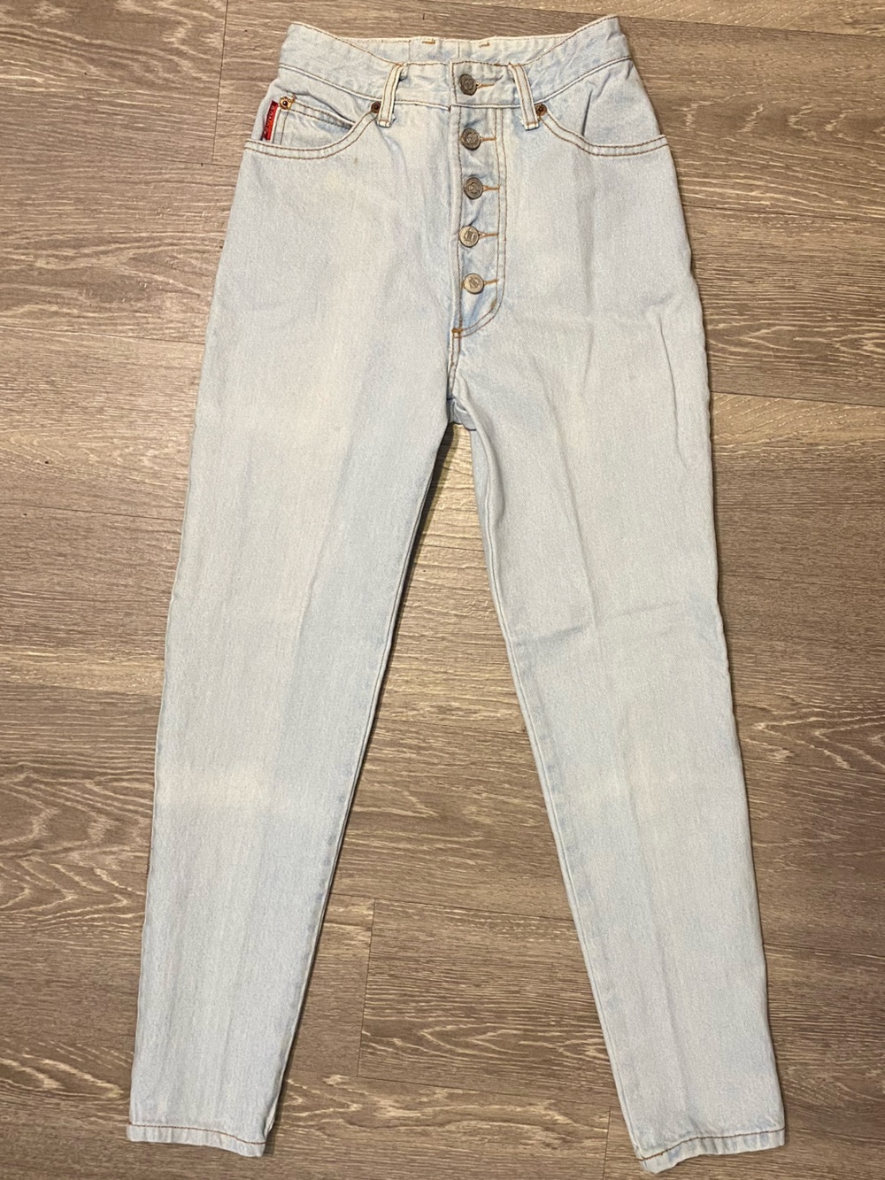 BONGO Light Blue High-Rise Skinny Jeans with Button Fly